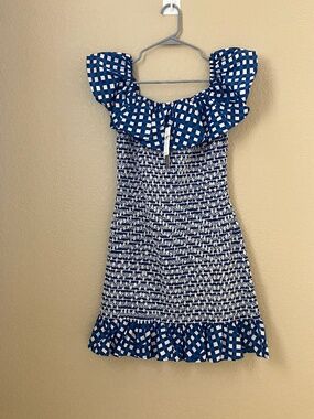 Anthropologie Corey Lynn Calter Smocked Mini Off The‎ Shoulder Dress Size Large